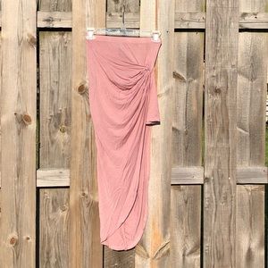Pink long skirt